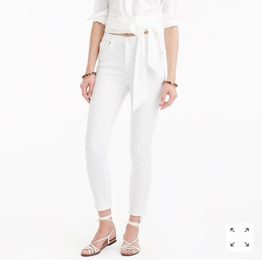 BNWT J Crew white denim high rise jeans size 24